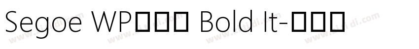 Segoe WP兰亭黑 Bold It字体转换